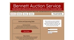 Desktop Screenshot of bennettauctionservice.com